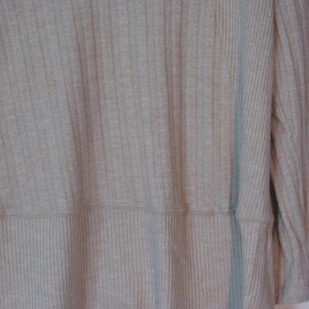 * Como Vintage Sweater XL EUC tan Long Sleeve Ribbed Knit Top Super Soft - Picture 4 of 6
